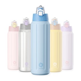 Rumiiro 600 ml Water Bottle with Filter Lid & Safety Closure, Leak-proof Water Bottle, Thermos Flask, BPA-Free with Jumping Lid for Sports, Running, School, Fitness, Children