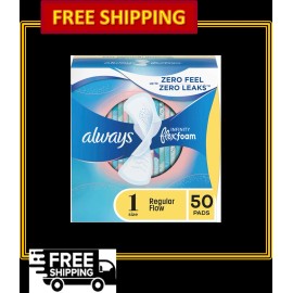 Always Infinity Feminine Pads for Women with Wings, Unscented, Size 1 to 5 - Size 1, Regular - 50 Ct