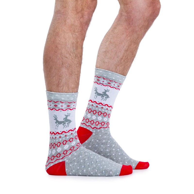 Tipsy Elves Men's Humping Reindeer Socks - Festive Christmas Socks