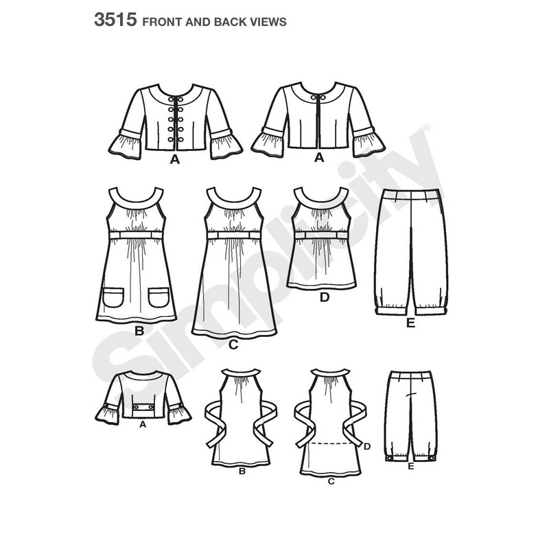 Simplicity Sewing Pattern 3515 Girls/Girls Plus Dresses, AA (8-10-12-14-16)
