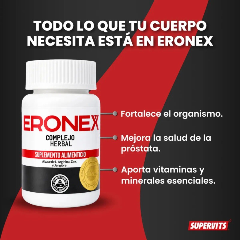 Supervits Eronex Complejo Herbal Salud Prostata Capsulas Sabor