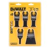 DEWALT DT20732-QZ DT20732-QZ-Juego 5 Hojas de Sierra para Multi-herramienta, Silver