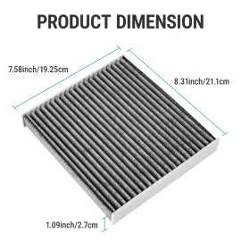 Cabin Air Filter CF10285 CP285 Activated Carbon Replacement for Scion Air Conditioner