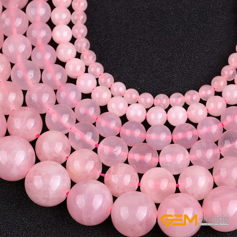 GEM-inside Rose Quartz Gemstone Loose Beads 16mm Round Crystal Energy