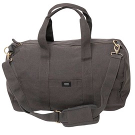 Terra Thread Organic Cotton Aarde Gym Bag, Charcoal Grey