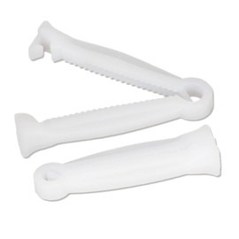 Chaungfu 50pcs Disposable Umbilical Cord Clamp Birth Hemostatic Materials,Pig Umbilical Cord Clamp for Animals Puppy Kittens Cow Livestock Sheep,Home Birth Supplies kit，White, 5x1cm
