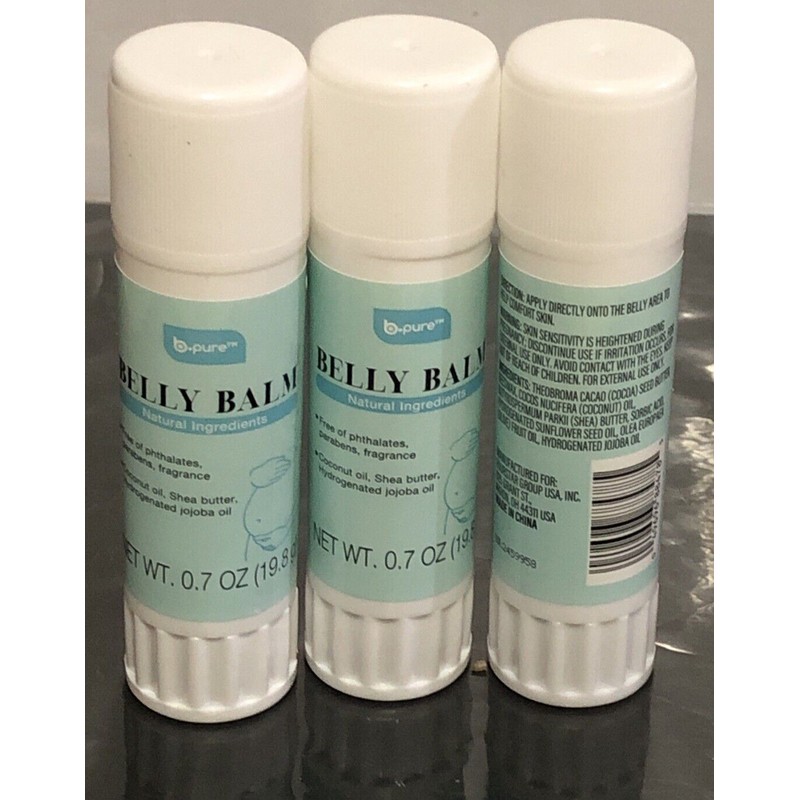 b.pure Coconut Oil/Shea Butter Belly Balm:0.7oz/19.