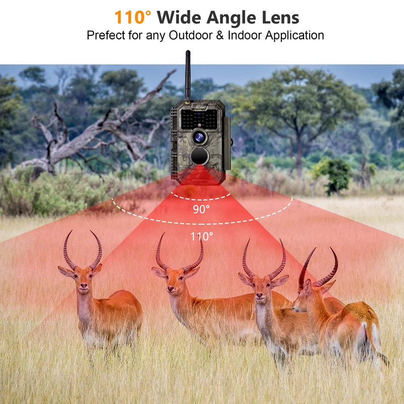 Folgtek WLAN Wildlife Camera 24MP 1296P with Wireless Night Vision