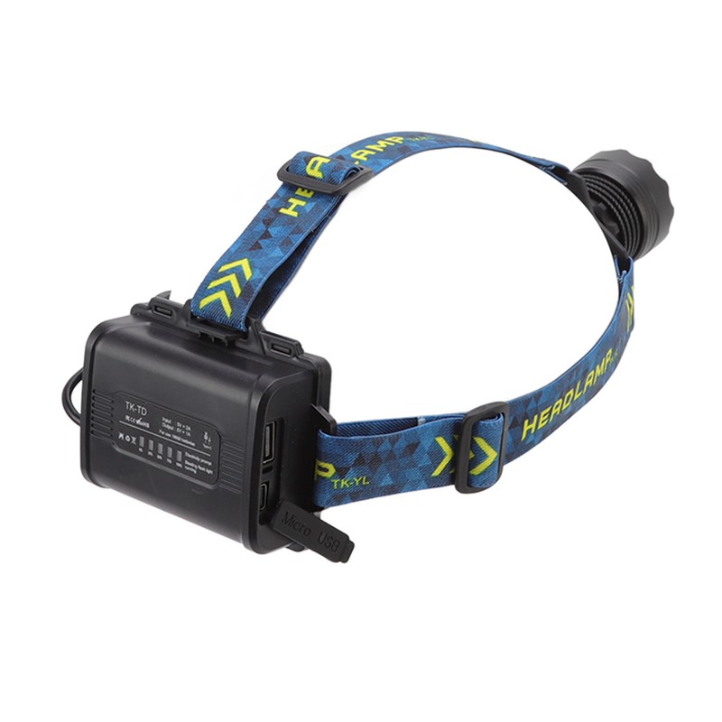 USB Headlamp 3000lm Waterproof 90 Degree Adjustable Hands Free Rechargeable