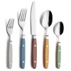 ANNOVA Silverware Set 20 Pieces Stainless Steel Color Handle With