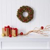 Nearly Natural 15in. Holiday Artificial Wreath with Pine Cones and