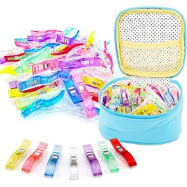Doukey Large Sewing Clips - 50PCS Jumbo Quilt Clips for Quilting Multipurpose Plastic Crafting Tools in Assorted Colors