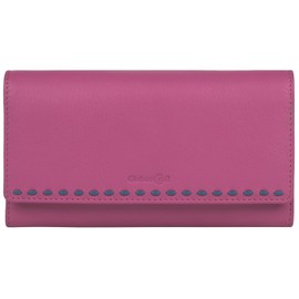 GlobeeCraft Leather Wallet, fuchsia, Casual