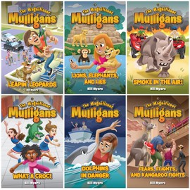 Magnificent Mulligans Series 6-Book Collection Set - Wild Animal Adventures for Young Readers - Leapin’ Leopards; Lions, Elephants, and Lies; Smoke in the Air!; What a Croc!; Dolphins in Danger; Fears