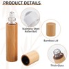 NICENEEDED 10 PCS 10ml Bamboo Roll on Bottles for Essential