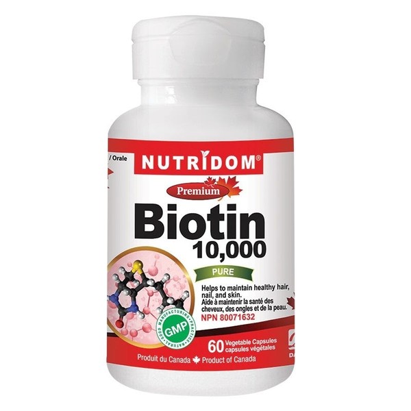 Nutridom Biotin 10000mcg 60 Veggie Caps