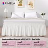 RIMELA Warm White Bed Valance Sheet King Elasticized Bed Skirt