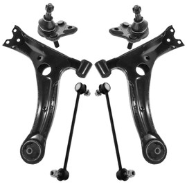 TRQ Front Suspension Kit Ball Joint Control Arm Sway Bar Stabilizer Link Compatible with 2003-2008 Toyota Corolla