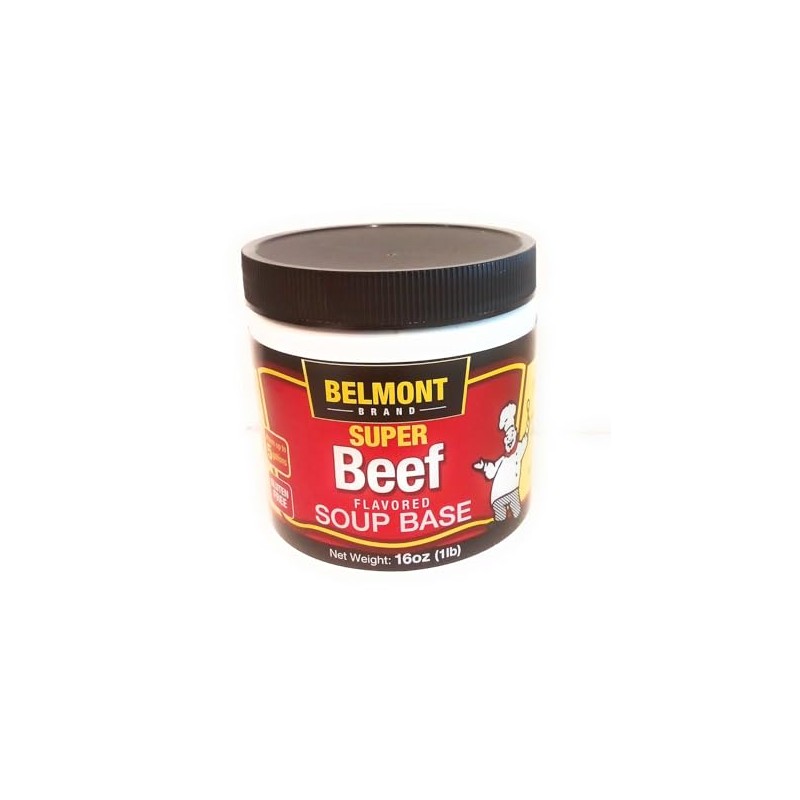 Belmont Super Beef Flavored Soup Base, 16 oz (Pack of