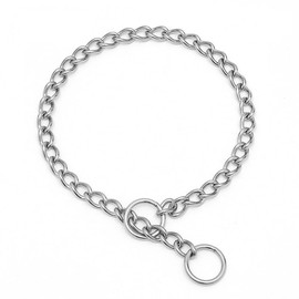 ADIDO EVA Choke Collar for Dogs, Dog Chain Collars for Small Medium and Large Dogs, 304 Stainless Steel (21.7in, 3.0mm, 2 CT)