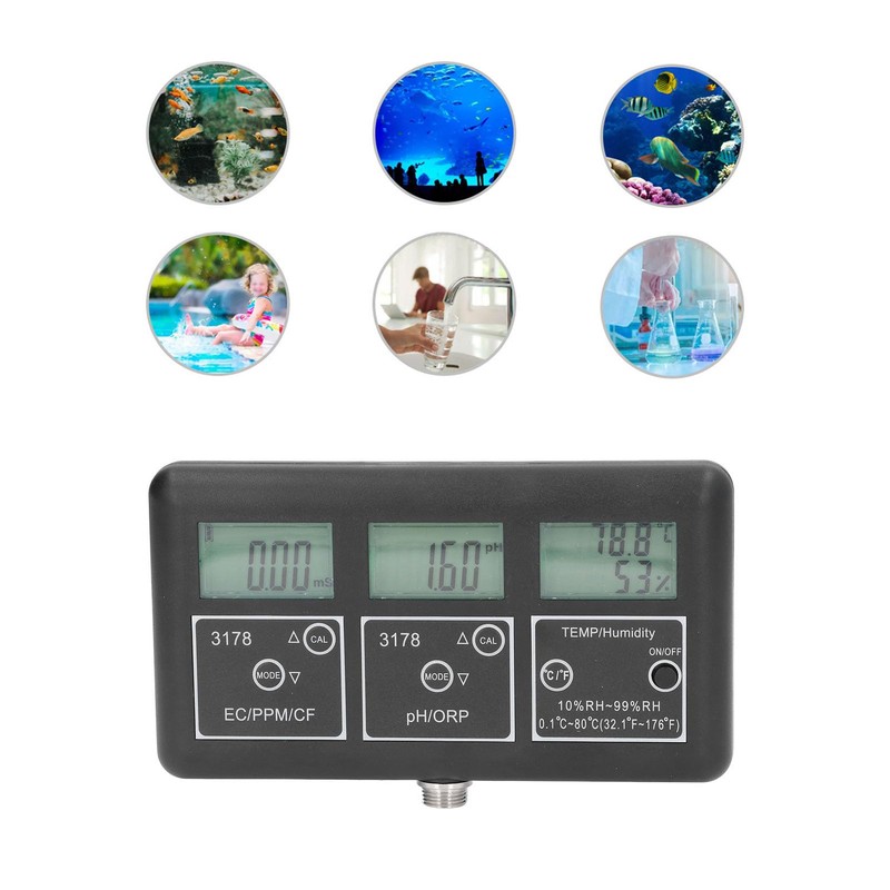 7in1 Water Quality Tester Pen, PH ORP EC TDS CF