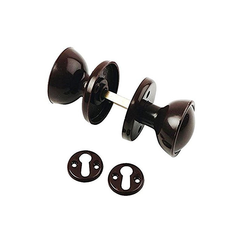 White Hinge 2X Durable Doorknob Sets | Ideal for Sheds,