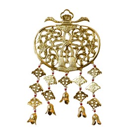 ● Gold 華鬘 (Product Shade on Included) Backing Pear Brass Gold Plated 2.0 Dimension (J058)