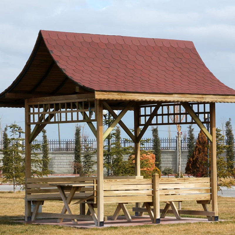 XYADX Concrete Fence Post Base 4x4 inches 4 Pack, Fence