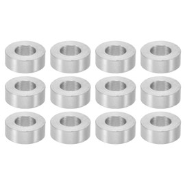 PATIKIL M8 Aluminum Spacers, 12 Pcs Metal Spacers Aluminum 8.2mm ID x 16mm OD x 6mm l Aluminum Spacer Screw Standoff Round for 5/16 or M8 Screw Bolts