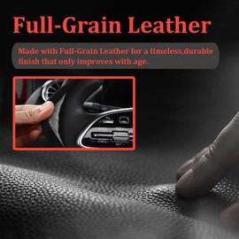 Fit Camaro ss Steering Wheel Cover Compatible with Camaro ss Car Accessories Leather Universal 14-15inch. (PZ-SS)