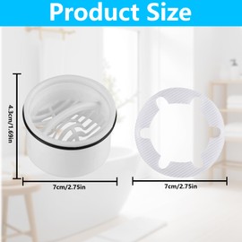 Drain Strainer Shower Hair Catcher, Hair Strainer Shower Immersion Pipe for Shower Drain Fitting, Compatible with 6960 6963 6961 6962 Strainer Insert Shower Drain Siphon, Replacement Immersion Pipe