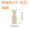 FERCAISH Pack of 15 DIY Wooden Figures for Painting, Toy