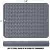 Silicone Dish Drying Mat, Non-Slip Easy Clean Sink Mat Large