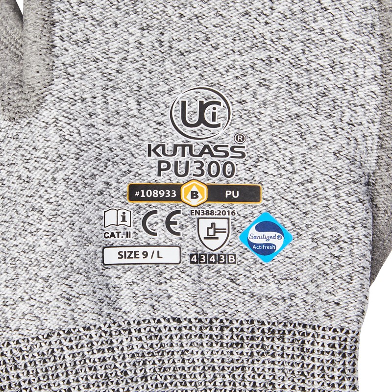 Ultimate Industrial PU300/09 PU300 Kutlass PU Coated Cut Resistant Work