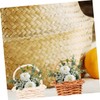 LALAFINA 8pcs Mini Woven Basket Set Hand-woven Storage Decorative Basket