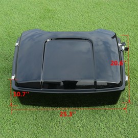 TCT-MOTORPARTS Vivid Black Chopped Tour Pack Pak Trunk & Backrest Fit for Harley Touring Road Glide King Street Electra 1997-2013 Classic FLHTC FLHTCU FLHTK FLHTP Anniversary 2012 2011 2010 09