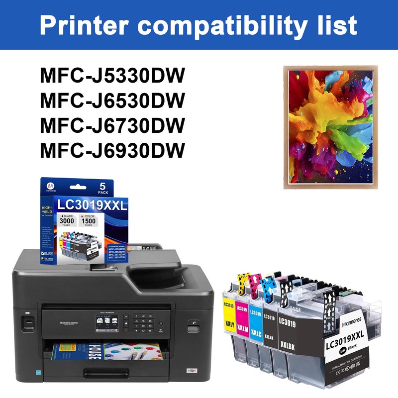 LC3019XXL Ink Cartridge 5-Pack LC3019BK LC3019C LC3019M LC3019Y High Yield
