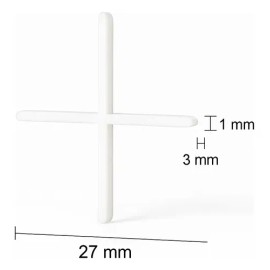 Crucetas Separadores Para Piso 1mm Cruz Para Instalación De Loseta Cerámica Y Porcelanato                                                             
