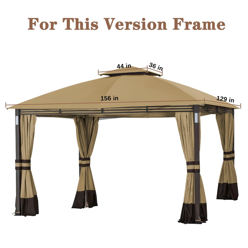 SCOCANOPY Replacement Cover Fit for Crestfield 11X13 Gazebo (Models A101017510,