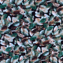 Avery Floral Flower Design Digital Print 100% Premium Viscose Challis Soft Draping Dress Fabric Material | 55" - 140 cm Wide | Sold Per Metre (Green)