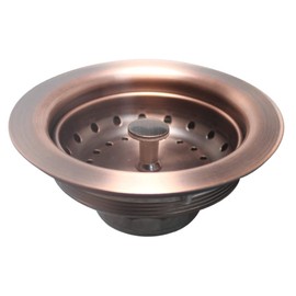 Talea SUS304 Red Antique Copper Strainer, Kitchen Sink Drain Strainer Assembly with Strainer Basket 3-1/2 Inch,XK136C037