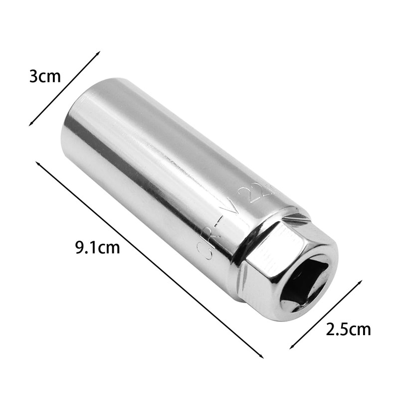 Alnicov 1/2" Quare Drive Car Oxygen Sensor Socket, 12mm Square