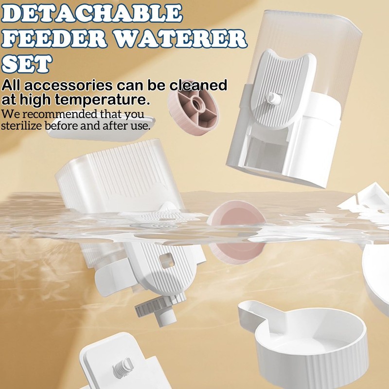 kathson Rabbit Gravity Auto Feeder Set 35oz Hanging Automatic Food