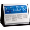 Lion Flip-N-Tell Display Book-N-Easel, Letter, 20-Pocket, Horizontal, 1 Easel Display