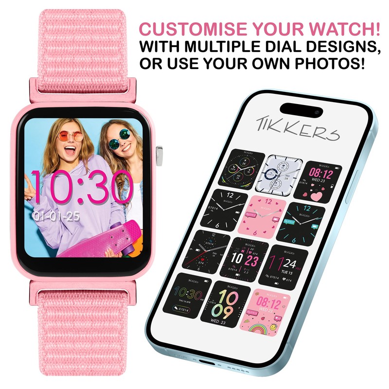 Tikkers Smart Series 13 - Pink Easy Release Fabric Strap