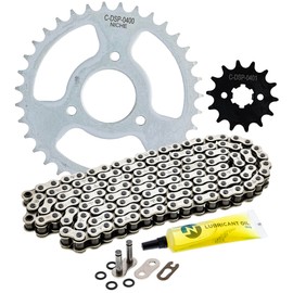 NICHE Drive Sprocket Chain Combo for Yamaha Raptor Grizzly 90 Front 14 Rear 35 Tooth 428 O-Ring 136 Links