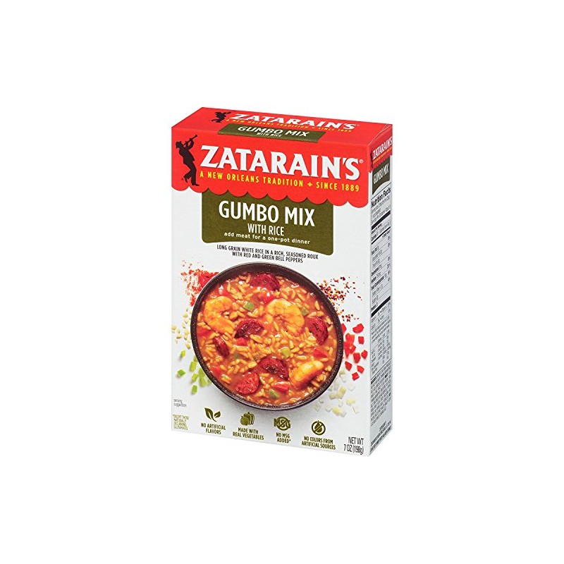 Zatarain's Gumbo Mix With Rice, 7 Ounces - Pack of