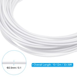 PATIKIL Wicker Repair Kit, 33ft(10m) 2.5mm Round Synthetic Rattan Material Plastic Wicker Woven Set for DIY Craft and Weaving Basket Making, White