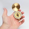 FISHTEC Magnetic Navigation Compass Gold - Gift Box, Phosphorescent, Pocket