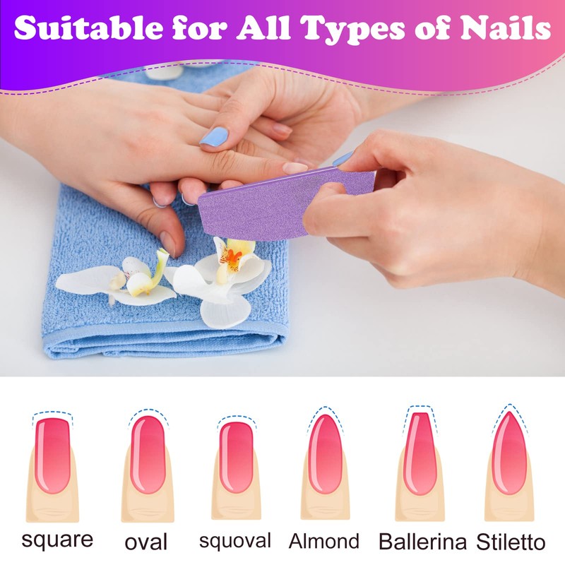 Pack of 20 Buffer for Nails, Nail Files for Gel
